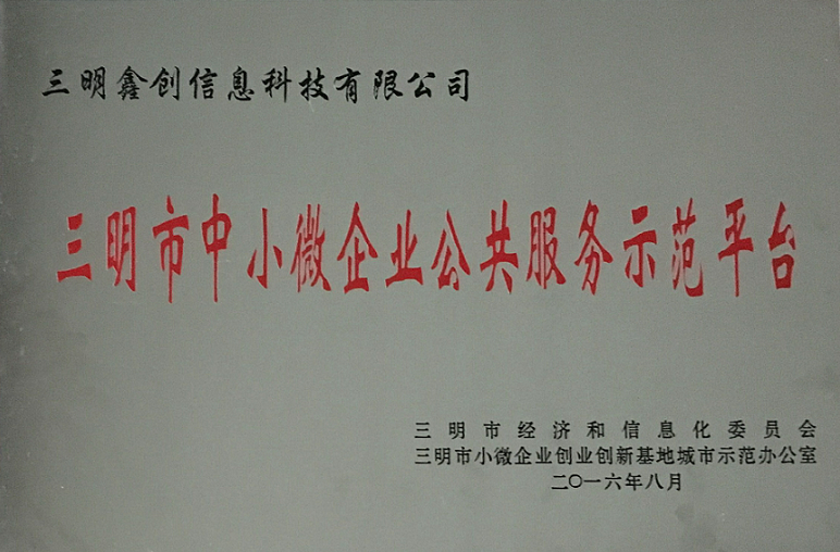 中小企业公众服务示范平台